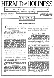 Front page of Herald of Holiness - October 25, 1922