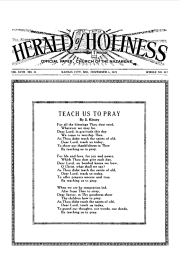 Front page of Herald of Holiness - November 6, 1929