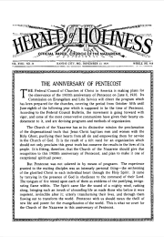 Front page of Herald of Holiness - November 13, 1929