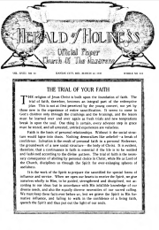 Front page of Herald of Holiness - March 12, 1930