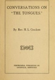 Conversations on "the tongues"