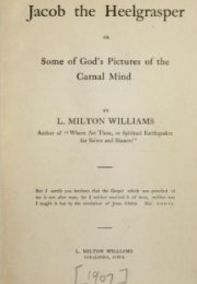 Jacob the Heelgrasper or, Some of God's Pictures of the Carnal Mind