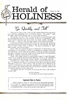 Herald of Holiness - March 16, 1960