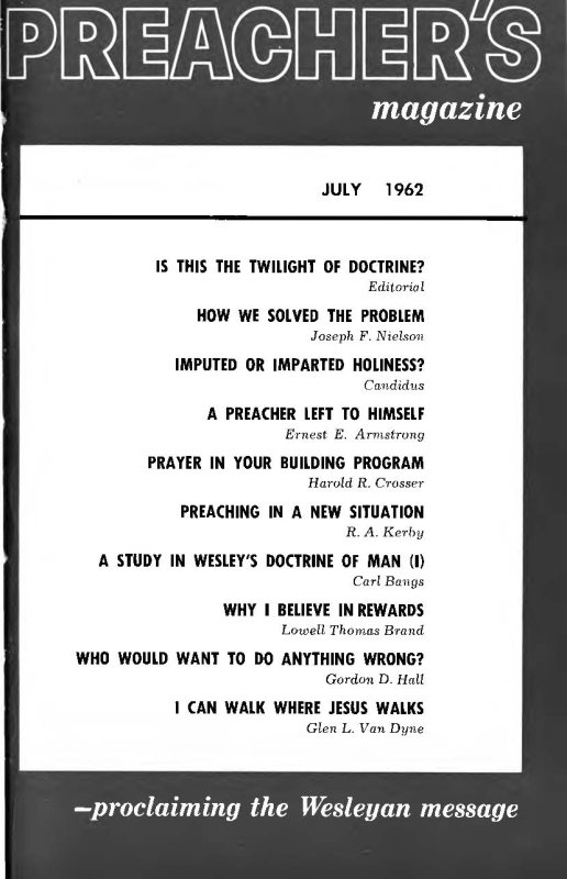 Title Page of Preacher's Magazine