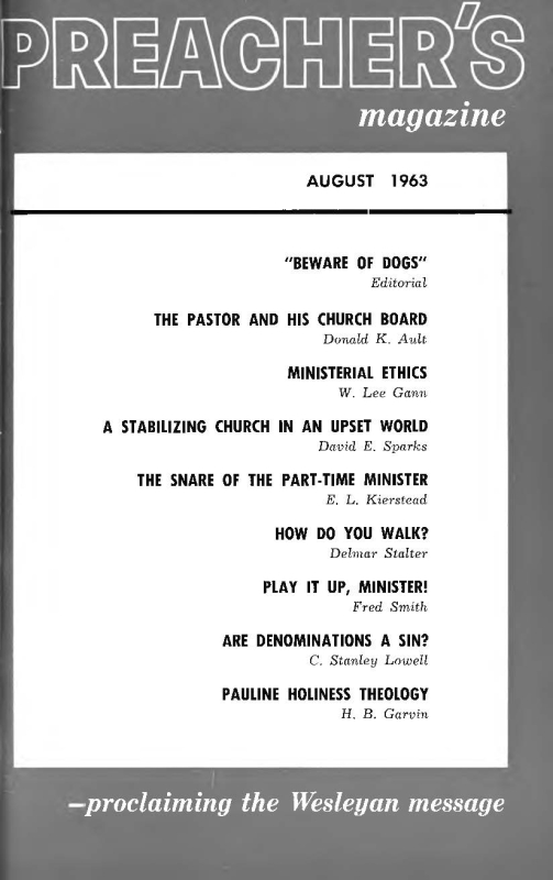 Title Page of Preacher's Magazine