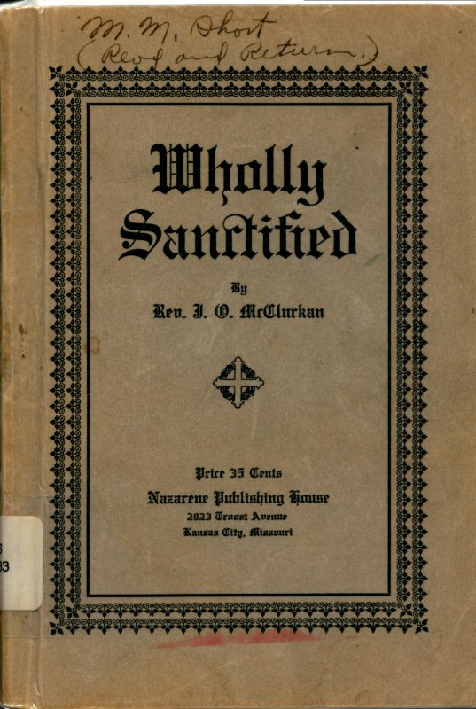 Cover Image - Wholly Sanctified