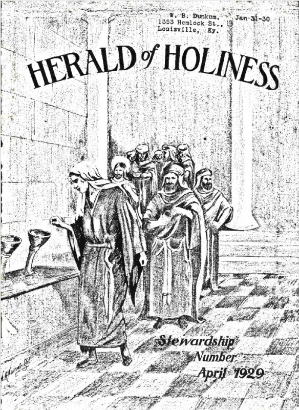 Front page of Herald of Holiness - April 10, 1929