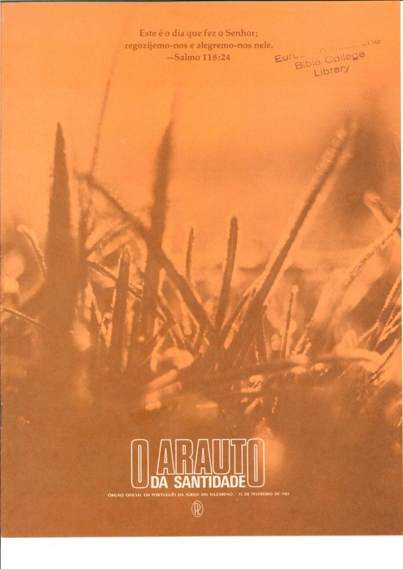 O ARAUTO DA SANTIDADE - 15 DE FEVEREIRO DE 1981
