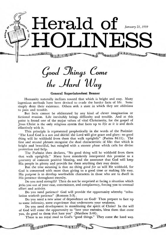 Herald of Holiness - January 14, 1959