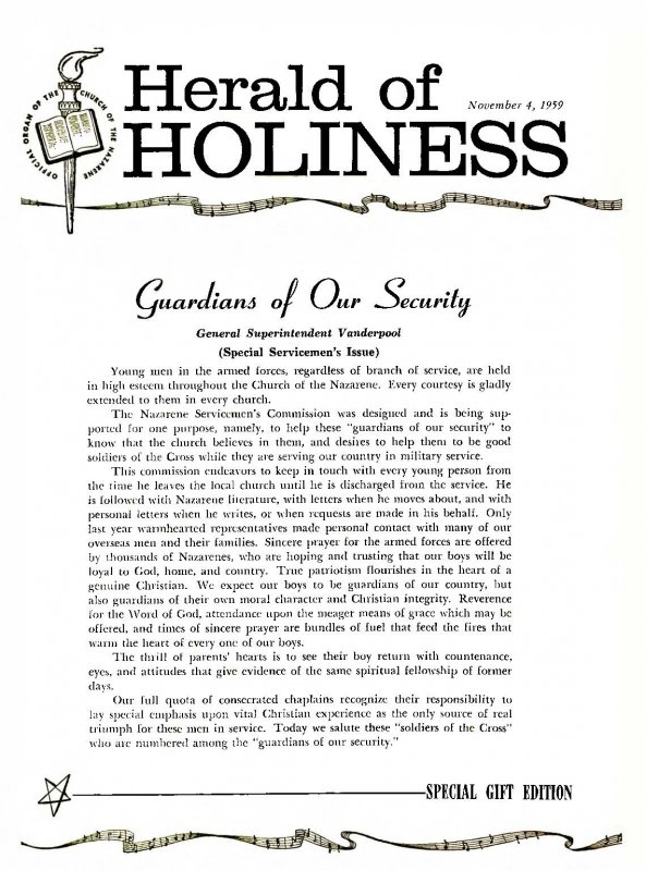 Herald of Holiness - October 28, 1959