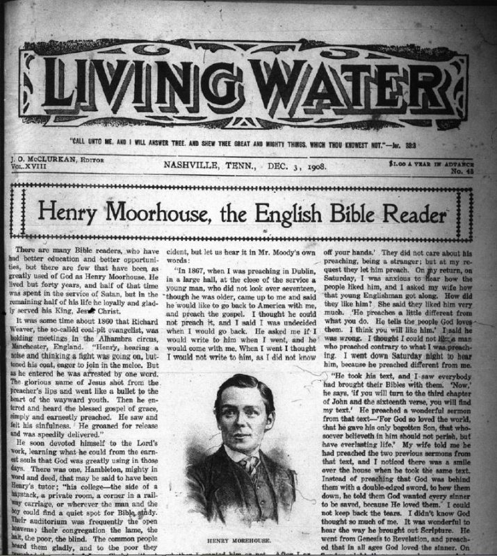 Living Water, Dec. 3, 1908